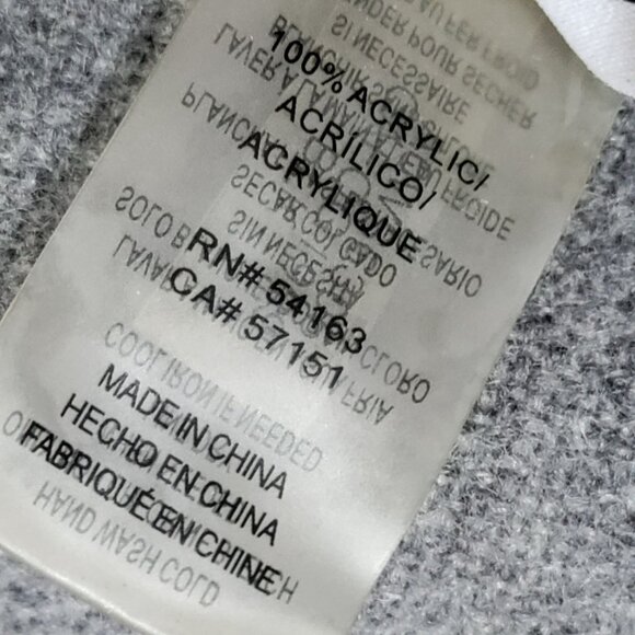 Calvin Klein Gray Preppy Ombre Unisex Fringe Hem Neck Warmer Shawl Scarf - Picture 9 of 12